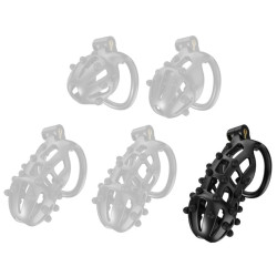 CockLock Cage de chasteté Point Up XXL Noire 12 x 4cm